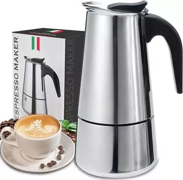 Кофемашина Moka Pot на 12/9/2 чашки Чашки для эспрессо Кофеварки Кофеварка для латте Кофеварка Moka на плите Итальянская кофемашина
