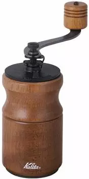 Кофемолка Kalita, деревянная, прочная, чугунная, коричневая, с регулируемой грубостью помола, ручная мельница для кофе, ручная кофемолка для начинающих, для начинающих коричневый