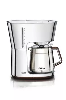 Кофеварка-графин KRUPS KT600 Silver Art Collection с термосом и корпусом из хромированной нержавеющей стали серебристого цвета от KRUPS, 10 чашек,