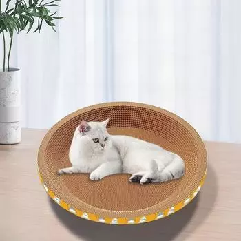 Когтеточка для кошек, наполнитель для кошачьего туалета, цельная износостойкая, не вызывающая перхоти, доска для кошачьих когтей, овальная, очень большая, огромная, износостойкая 30*30cm