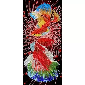 Koi Fish 5D DIY Наборы для алмазной живописи Специальная форма Частичная дрель Настенный декор Full Round 30x60CM