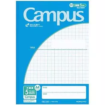 KOKUYO Campus A4 5 мм сетка 30 комплект из 10 тетрадей, линейка, листы, No-34S10-5B [Оптом книги]