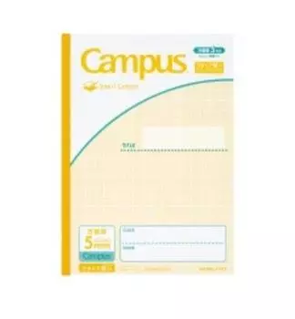 KOKUYO Campus Note 5 мм сетка 10 мм сплошная линия светло-желтый набор [Smart Campus] (по использованию) No-GS30S10-5LY 10-книга