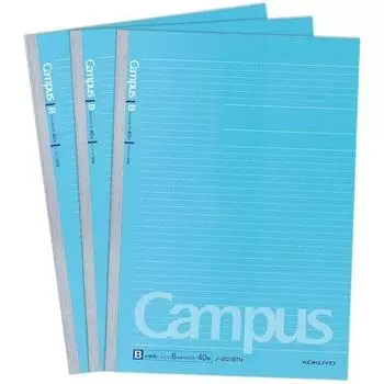 KOKUYO Campus Note A4 Medium horizontal line with dots 40 sheets x 3 books SBno-201BTNX3