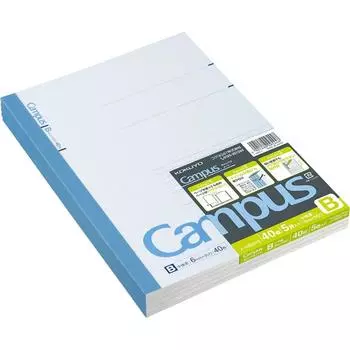 KOKUYO Campus Note B5 B-линованная, 40 листов, упаковка из 5 книг No-4BX5