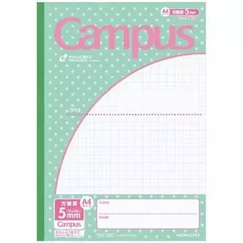 KOKUYO Campus Pastel Mizutama 5 мм 30 шт. Набор из 10 блокнотов, узор, A4, сетка, листы, No-34VS10-5G [оптовая партия книг]