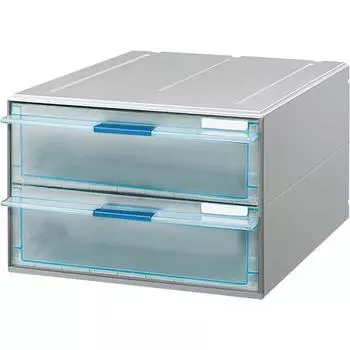 KOKUYO Letter Case Transparent Drawer A4 2 Deep LC-UNT202M
