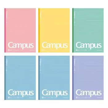 KOKUYO Блокнот Campus Note B5 в горошек, формат А, 5 цветов, упаковка из 6 книг AM-3CATNX6