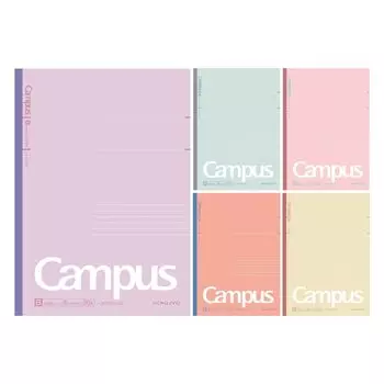 KOKUYO Note Campus Note Limited B5 Dotted B Ruled Dull Pastel 5 Color Pack No-3CBTN-L33X5