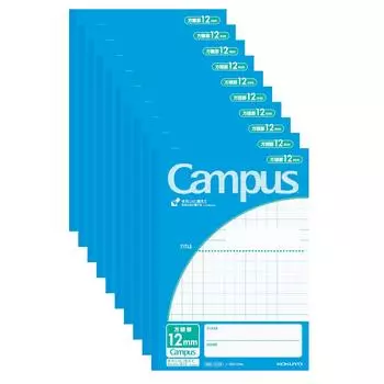 KOKUYO Notebook Campus Notebook Purpose B5 12mm Grid 30 Sheets Blue 10 Book Set No-30S12BX10