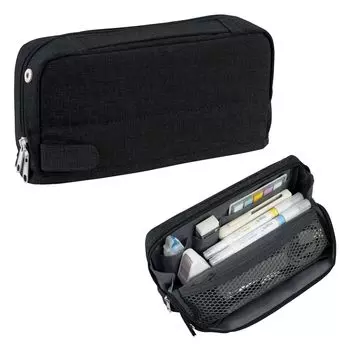 KOKUYO Pen Case Pencil Case Large Capacity Tool Pen Case Kabako Black F-VBF261D