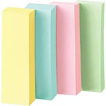 KOKUYO Sticky Notes, Super Value Sticky Notes, 50mm x 15mm, 100 sheets x 50 pieces, 4 colors mix K2me-5015