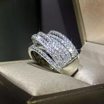Кольца из стерлингового серебра 925 пробы, переплетенный дизайн, цирконий, обручальное кольцо, подарок на день святого Валентина, ювелирные изделия, годовщина 6