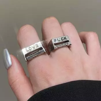 Кольца Love Everything, меняющие настроение, душевное состояние, креативное кольцо, регулируемые открывающиеся кольца 1 pcs