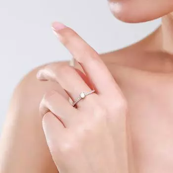 Кольцо Ailmay Real 925 Sterling Silver Simple Sparkling Round Clear Zircon для женщин, классические роскошные свадебные аксессуары, ювелирные изделия 5