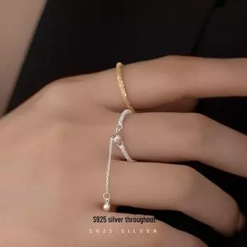 Кольцо-цепочка с кисточками Banyan Tree S925 Silver Starry Sky для женщин RS686 серебряный