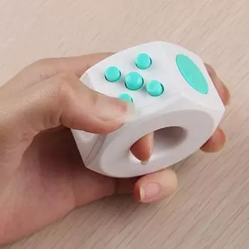 Кольцо для игры в мини-игру, метод многократной игры, 6 сторон, кольцо для снятия стресса, игрушка для детей зелёный