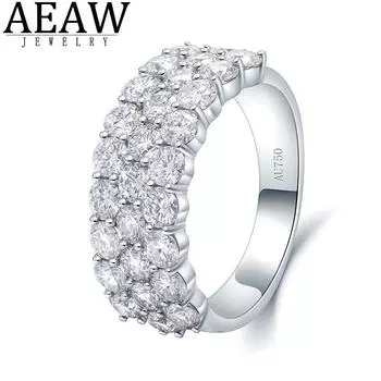Кольцо для помолвки Luxury Center 2.8ctw DF Color VVS Moissanite для мужчин, покрытое белым золотом S925 или серебром S925 7.25