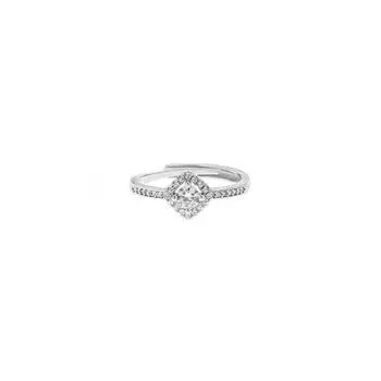 Кольцо Flash Diamond Rhombus, женственная элегантность, темперамент, творческий подход, кольцо на указательный палец с квадратным бриллиантом из циркония, модное кольцо с бриллиантом Tide copper (opening adjustable)