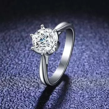 Кольцо из серебра 925 пробы с шестью когтями, кольцо с муассанитом, женское кольцо, классическое обручальное кольцо с короной с шестью когтями, кольцо с бриллиантом для предложения, подарок подруге 10