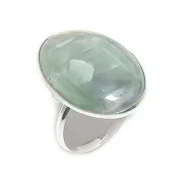 Кольцо из серебра 925 пробы с натуральным аквамарином, размер 9 V9M74