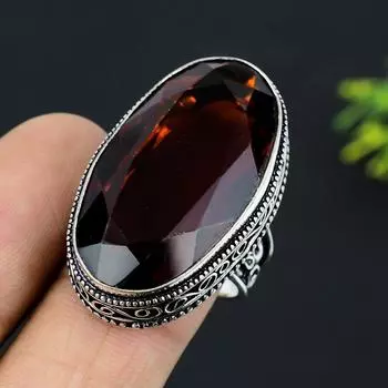 Кольцо из серебра 925 пробы с мозамбикским гранатом, размер 9,5 Z3d90