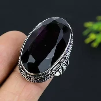 Кольцо из серебра 925 пробы с аметистом, размер 9, r5i12
