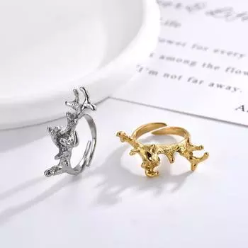 Кольцо из серебра 925 пробы в корейском стиле с нишевым дизайном, кольцо-ветка, литье, универсальное, нерегулярная текстура ротанга, открытое кольцо 5 золотой
