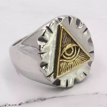 Кольцо из серебра S925 пробы, ретро-серия, мужское кольцо «Глаз Бога»