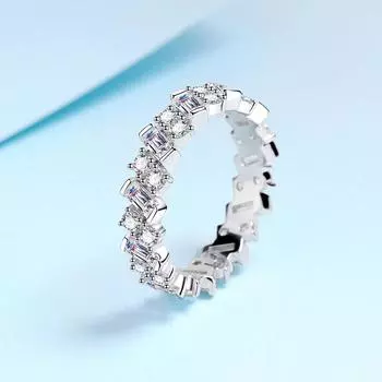 Кольцо из стерлингового серебра S925 для женщин, кольцо с полным муассанитом, кольцо pt950, обручальное кольцо, предложение, кольцо с бриллиантом, подарок для подруги 9