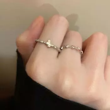 Кольцо Love Zircon Butterfly, женское Tide Light Luxury Niche Design Sense, усовершенствованное кольцо на указательный палец, модное индивидуальное открытое кольцо