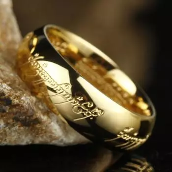 Кольцо Midi из нержавеющей стали One Ring of Power 3D, резное, изысканное, обручальное кольцо для влюбленных, для женщин и мужчин, модные ювелирные изделия 9