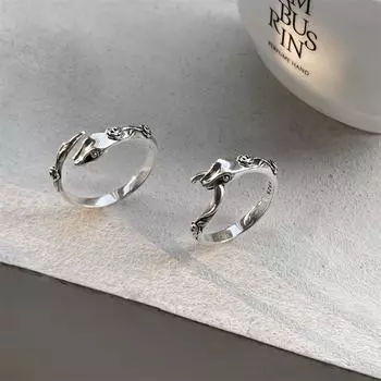 Кольцо Ouroboros Rose из стерлингового серебра 925 пробы для женщин, ретро, таинственное, высокое, холодное, указательный палец, уникальное, нишевое кольцо 925 sterling silver