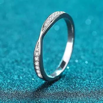 Кольцо с бриллиантом из 100% настоящего муассанита круглой огранки 0,13 CT, подходящее свадебное кольцо с бриллиантами S925, серебряные украшения для женщин 5.5