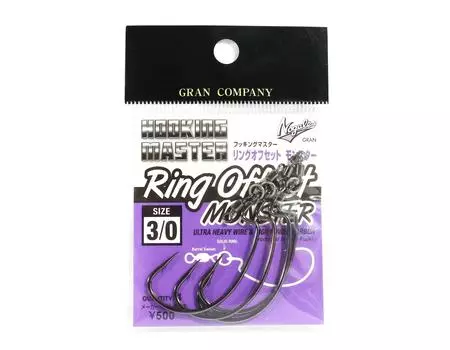 Кольцо с крючком Varivas Hooking Master Worm, размер 3/0 Offset Monster (2672)