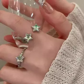 Кольцо Starry Dreamy Gradient с пятиконечной звездой - уникальный дизайн для женщин A star ring