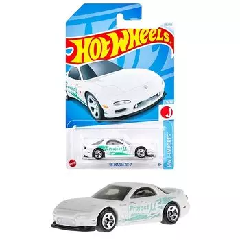 Колеса Hot Wheels) базовая машина 95 mazda RX-7 игрушечная машинка мини-машина от 3 лет белый HXR10