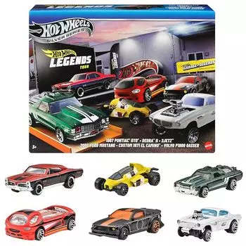 Колеса Hot Wheels) легенда мульти упаковка игрушечных автомобилей мини-машина 6 единиц в комплекте От 3 лет мульти JBY78
