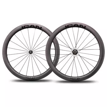 Колесо ICAN Alpha Pro Series 50 мм из углеродного волокна, совместимое с покрышками Clincher Tubeless Ready, обод для шоссейного велосипеда 700C, тормозное колесо (NEW) 10/13С