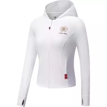 Коллаборация Anta X Roxy Серия Life Удобная Простая Универсальная Приталенная Толстовка на молнии с капюшоном Легкая куртка Женские куртки 162528704-1 M