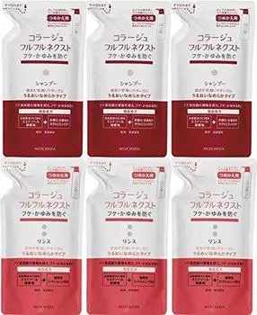 Коллаж Furufuru Next Шампунь-кондиционер Moisture Smooth Сменные блоки [3 шт.] и