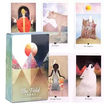 Колода Field Tarot из 78 карт включает колоду из 78 карт и 96-страничный PDF-путеводитель по карточной игре Oracle