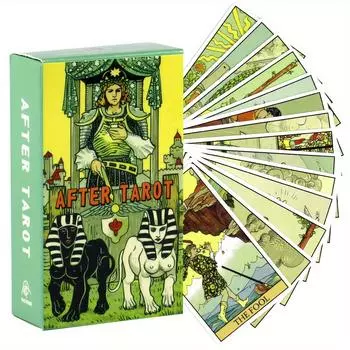 Колода карт After Card reading - 78 шт., 2,6 X 4,7 дюйма | Современная интерпретация традиционного искусства | Включает Старшие и Младшие Арканы для мистического предсказания судьбы