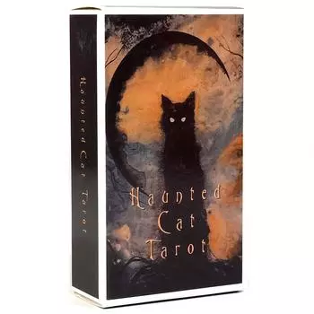 Колода Таро «Кошка с привидениями» 10,3*6 см — 78-карточная колода Таро с оригинальным сюрреалистическим и фэнтезийным кошачьим искусством Дж. Эдварда Нила