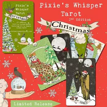 Колода Таро Pixie s Whisper, рождественское издание, 12*7 см, ограниченный выпуск, 78 карт Таро с более чем 10 различными типами рубашек