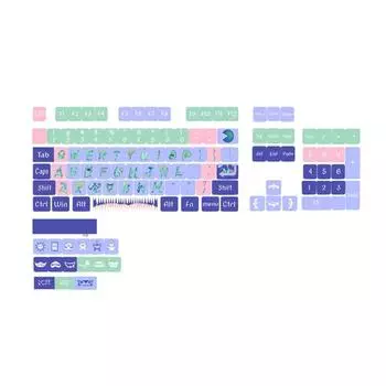 Колпачки для клавиш StayupMonster 126 шт. DA file Полный набор колпачков для клавиш DyeSubbed Thick PBT для игровой механической клавиатуры