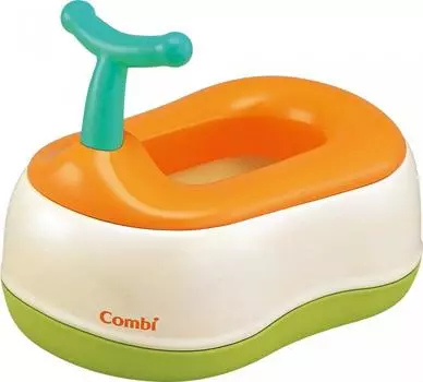 Комби-туалет для обучения малышей этикетка Potty Step Label оранжевый