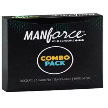 Комбинированная упаковка презервативов Manforce Wild: шоколад, клубника, черный виноград, мята, дыня