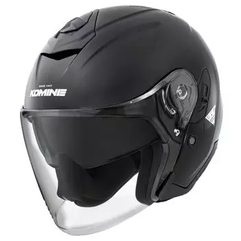 KOMINE FL Composite FRP Jet Helmet for Gloss M HK-172 Motorcycles, Black,