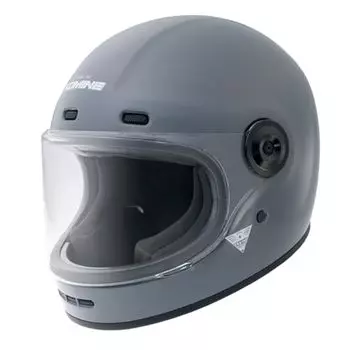 Komine Motorcycle HK-190 Neo Retro Full Face Helmet Basalt Gray XL